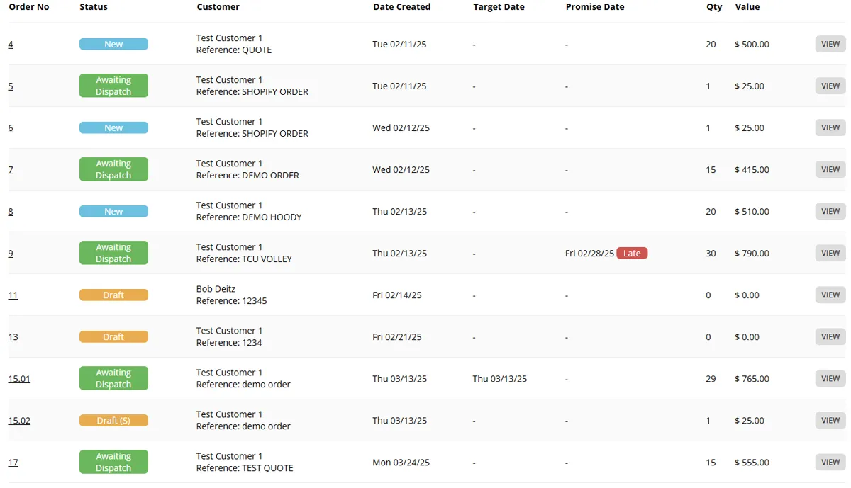 Sales & Orders